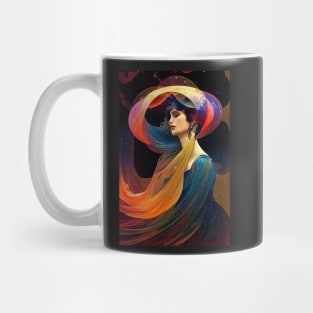 Celestia - Art Nouveau, Vintage, Mucha, Gilded Age, Space Mug